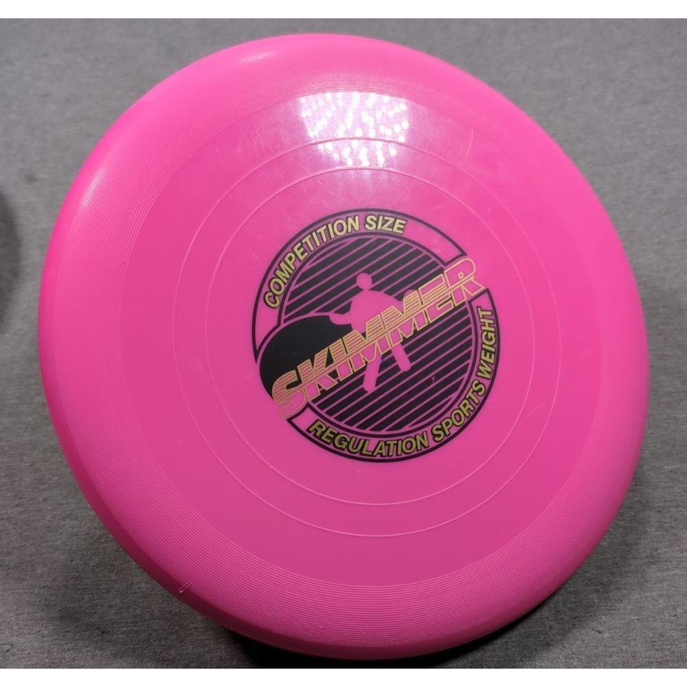 Vintage Competition Size Skimmer Plastic Disc Regulation Sports Weight 11" Pink